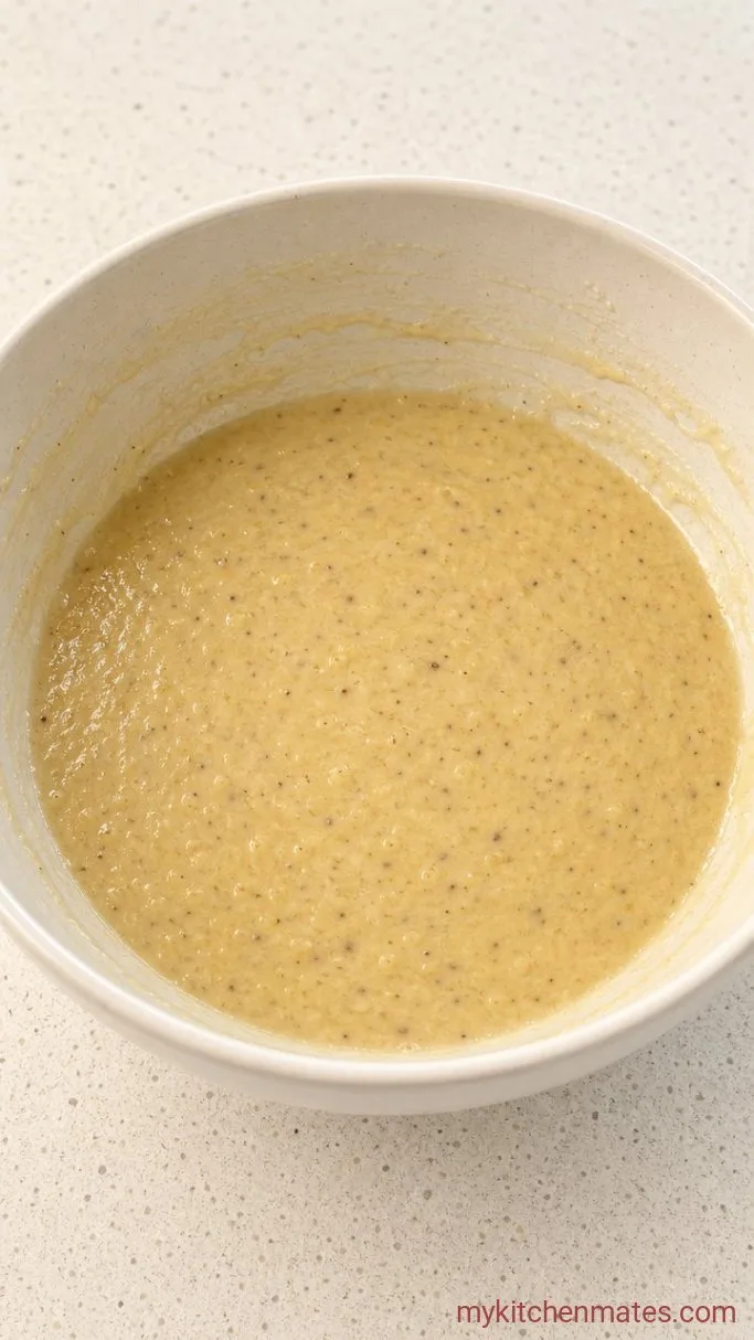 One-Bowl Banana Bread Bundt Cake Step 1: Mash and Whisk the Wet Ingredients