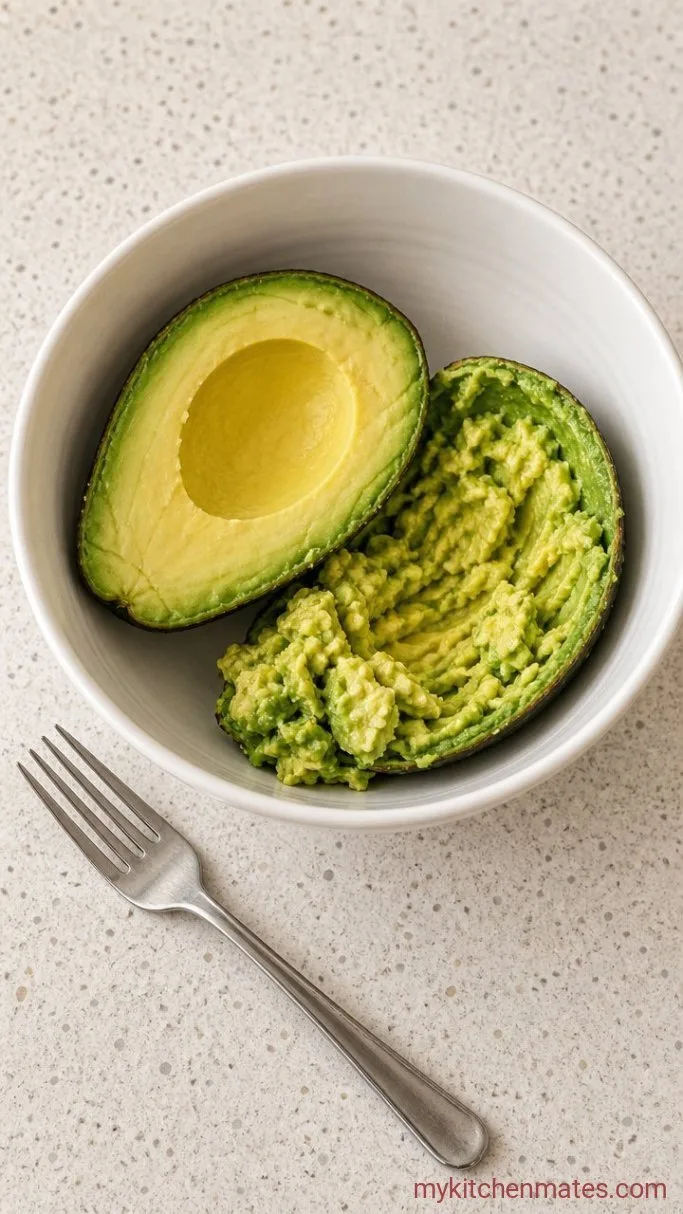 4-Ingredient Guacamole Step 1: Mash the Avocado