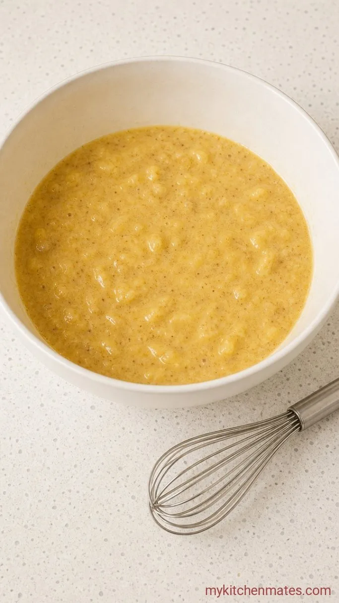 15-Minute Banana French Toast Step 1: Mash the Banana Custard