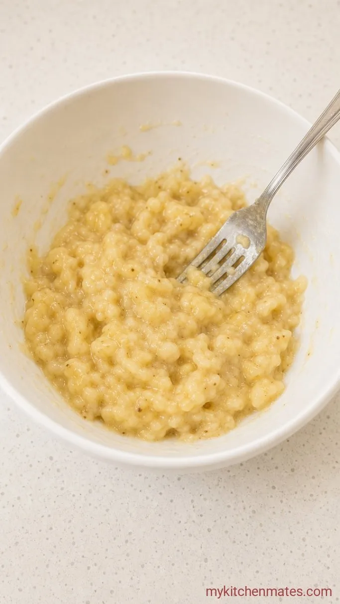 Quick 3-Ingredient Waffles (Ready in 15 Minutes) Step 1: Mash the Banana