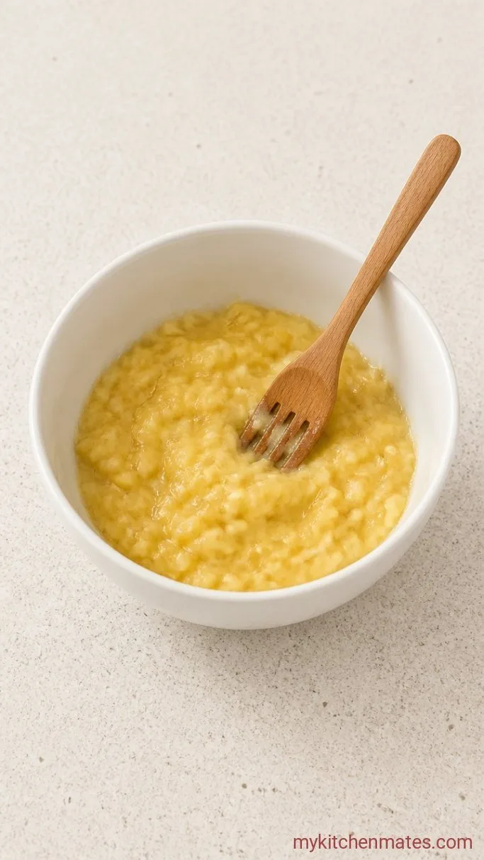 4-Ingredient Banana Cookie Dough Step 1: Mash the Banana