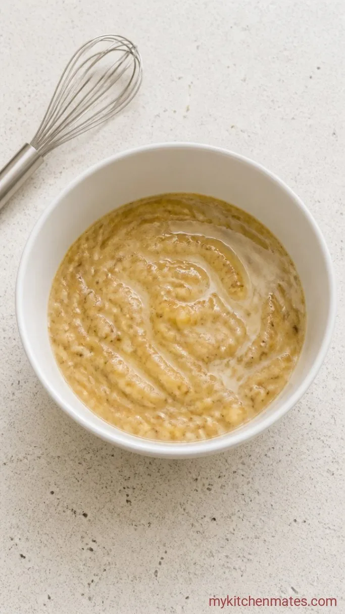 Vegan Banana Cake That Stays Moist for Days Step 1: Mash the Bananas and Mix the Wet Ingredients