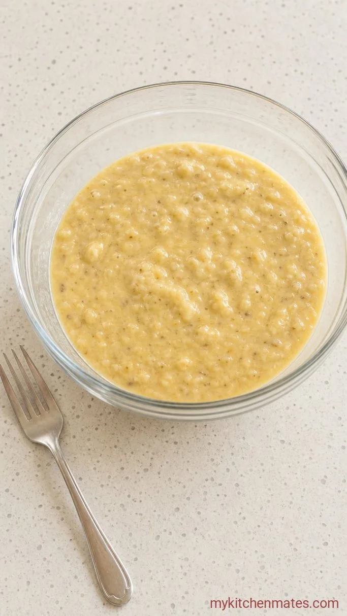 Step 1: Mash the Bananas and Mix the Wet Ingredients