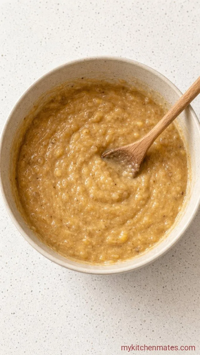 Moist Brown Sugar Banana Bread Step 1: Mash the Bananas and Mix the Wet Ingredients