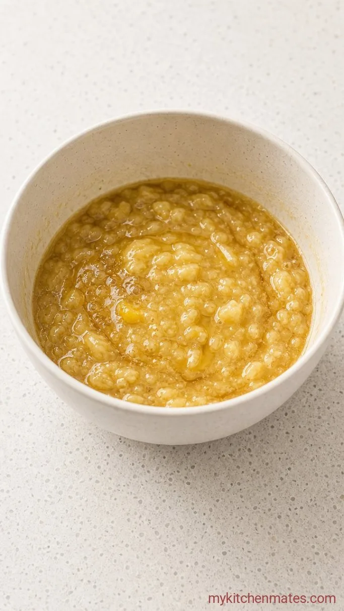 Step 1: Mash the Bananas and Whisk the Wet Ingredients