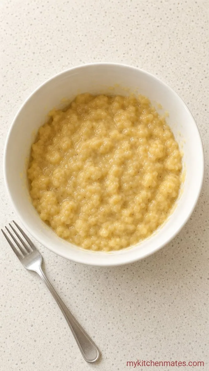 Easy One-Bowl Banana Chocolate Chip Cake Step 1: Mash the Bananas