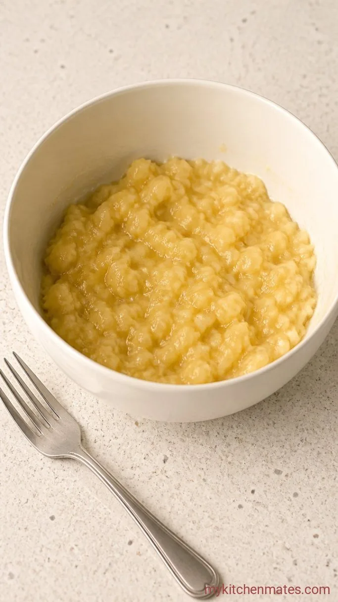 4-Ingredient Flourless Oatmeal Cookies Step 1: Mash the Bananas
