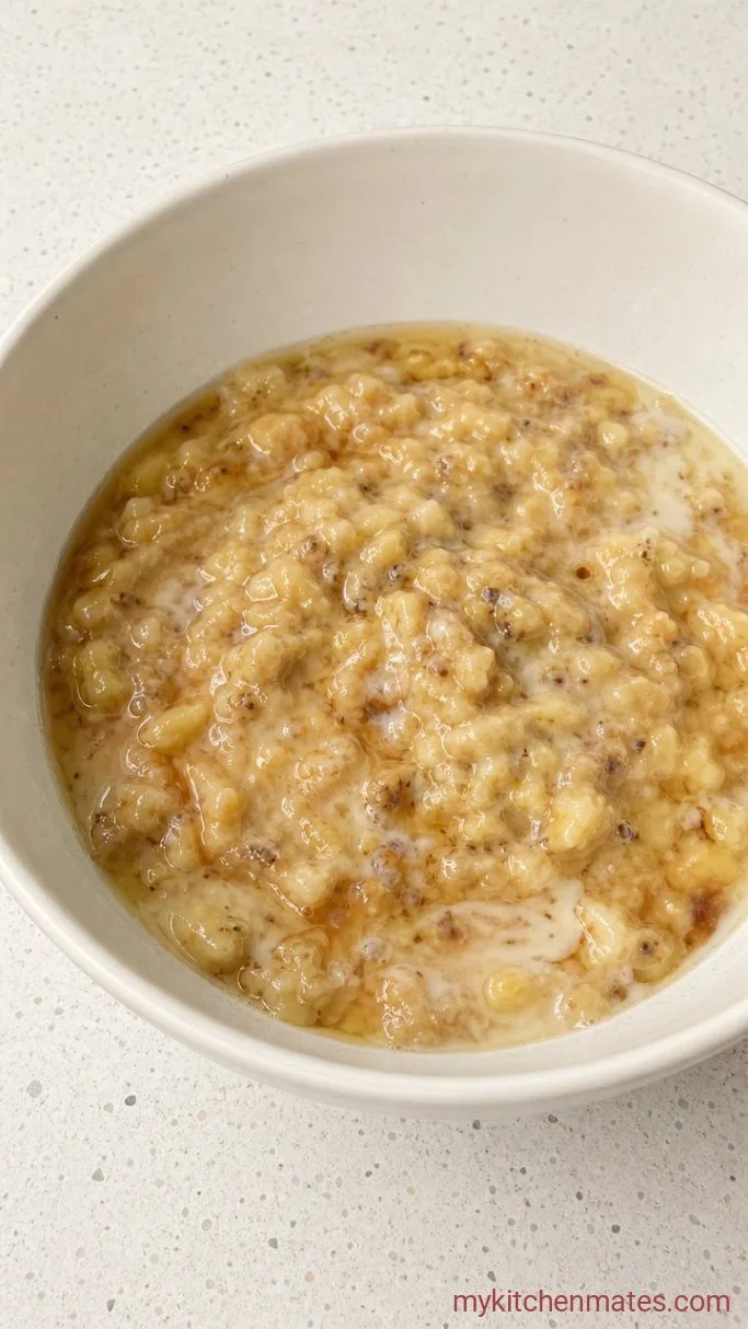 One-Bowl Vegan Banana Muffins Step 1: Mash the Wet Base