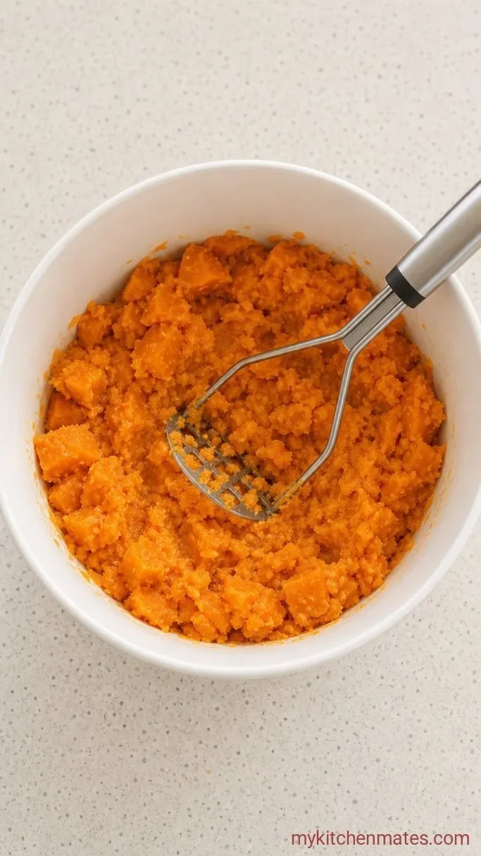 Easy Sweet Potato Casserole With Canned Yams Step 1: Mash the Yams