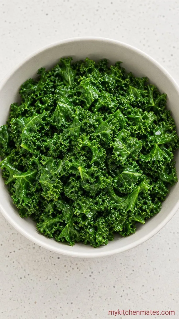 15-Minute Kale Chickpea Salad Step 1: Massage the Kale