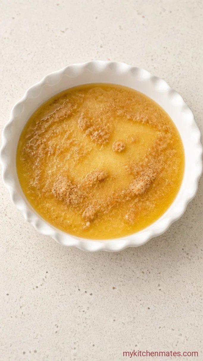 Sticky Caramel Upside Down Apple Pie Step 1: Melt the Butter and Sugar Base