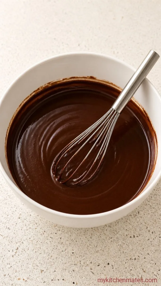 Step 1: Melt the Chocolate and Mix the Wet Ingredients