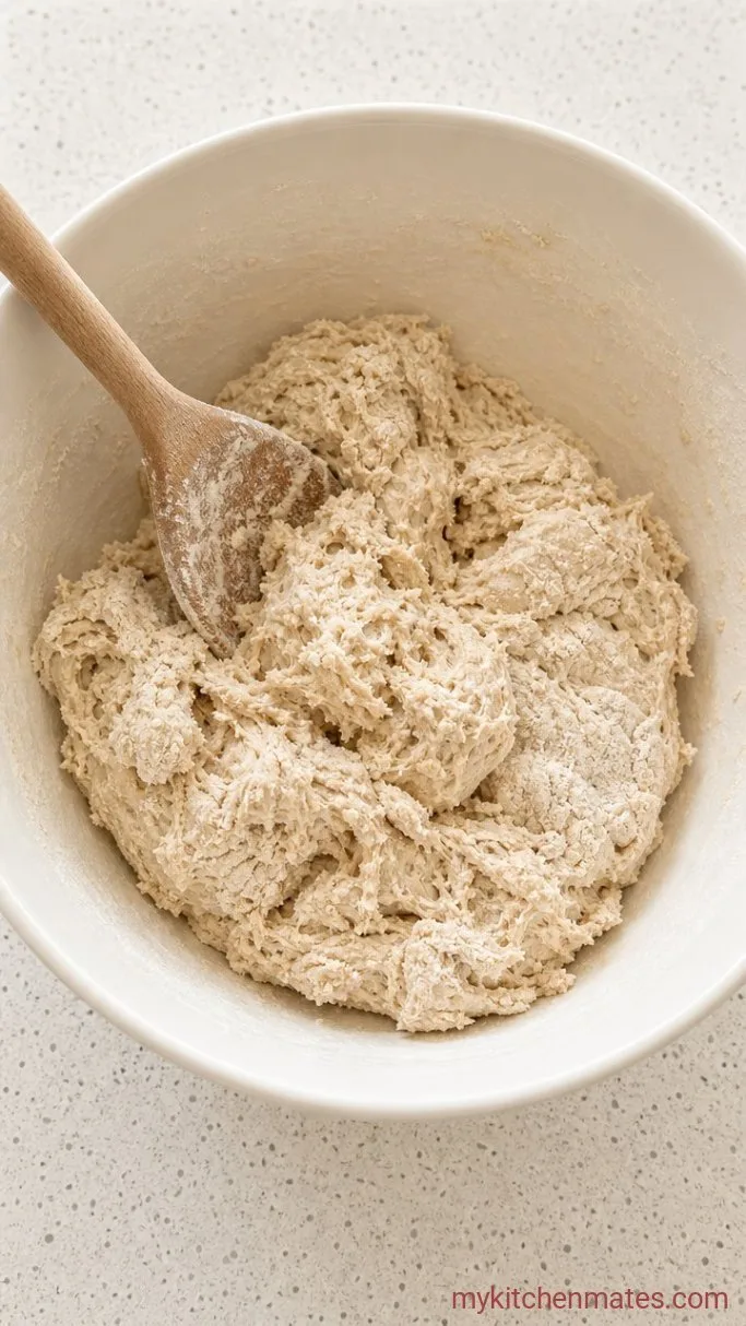 Overnight Seeded Sourdough Bread Step 1: Mix and Rest the Dough
