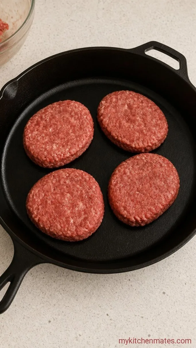 One-Pan Salisbury Steak with Mushroom Gravy Step 1: Mix and Shape the Patties