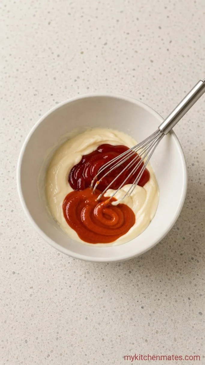 Creamy Boom Boom Sauce (Ready in 5 Minutes) Step 1: Mix the Base