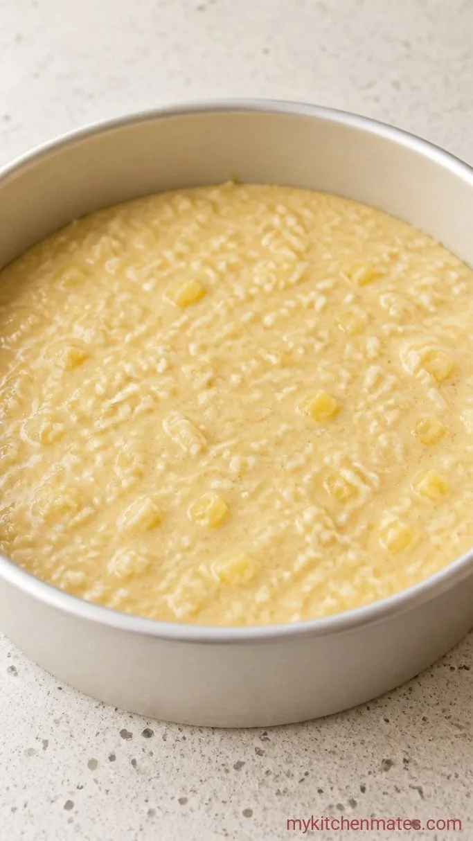 Moist Pineapple Coconut Cake with Cream Cheese Frosting Step 1: Mix the Batter