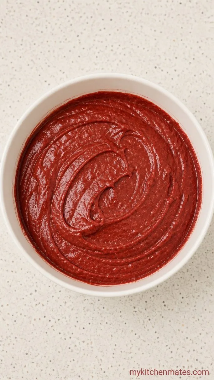 4-Ingredient Red Velvet Box Cake Brownies Step 1: Mix the Batter