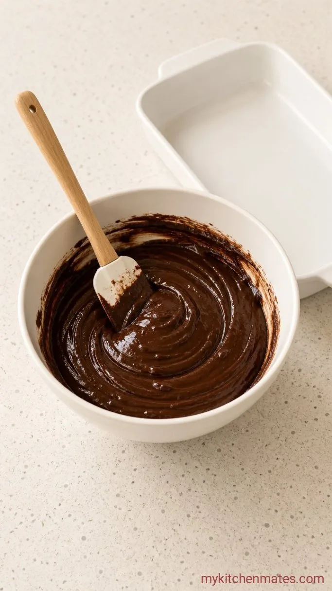 Fudgy 3-Ingredient Cake Mix Brownies Step 1: Mix the Batter