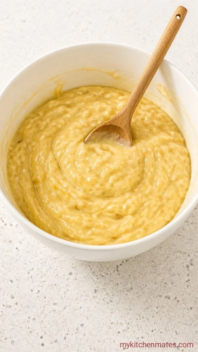 Moist Banana Pudding Bundt Cake Step 1: Mix the Batter
