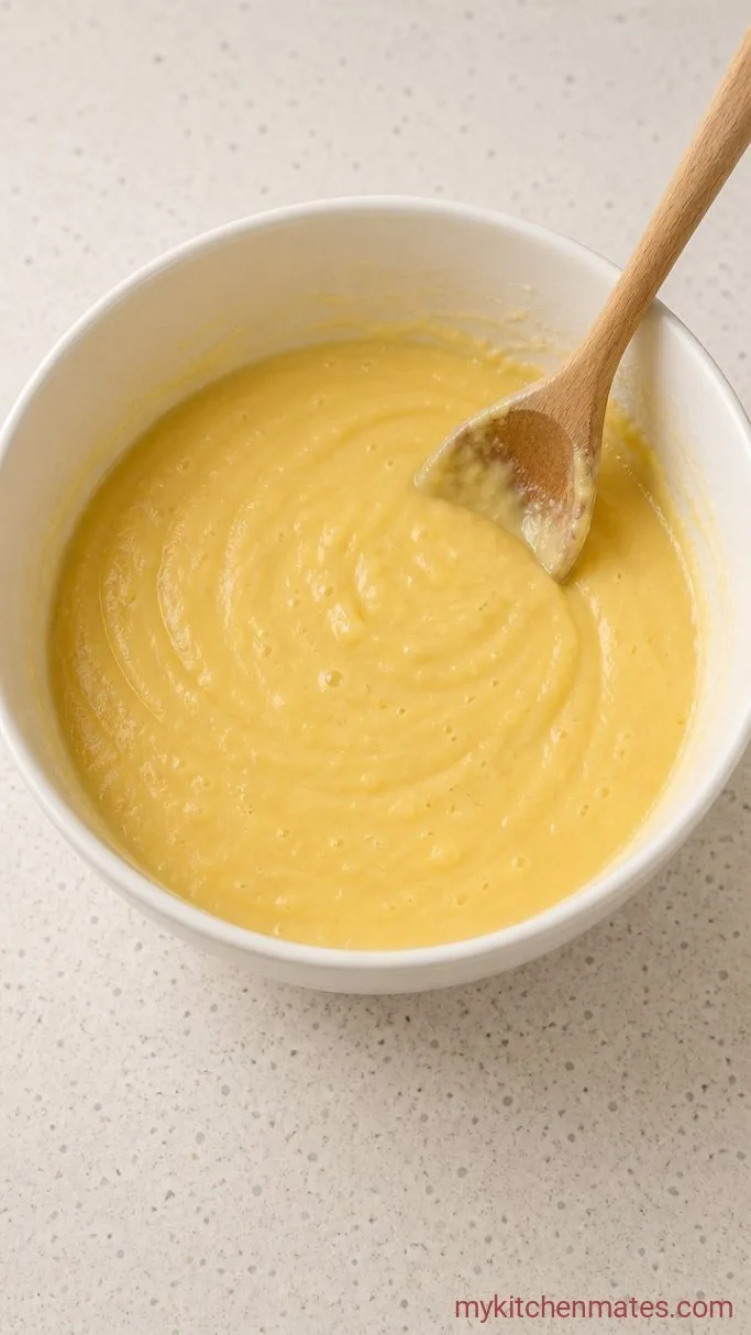 Pecan Pie Cake with a Gooey Butter Pecan Topping Step 1: Mix the Cake Base