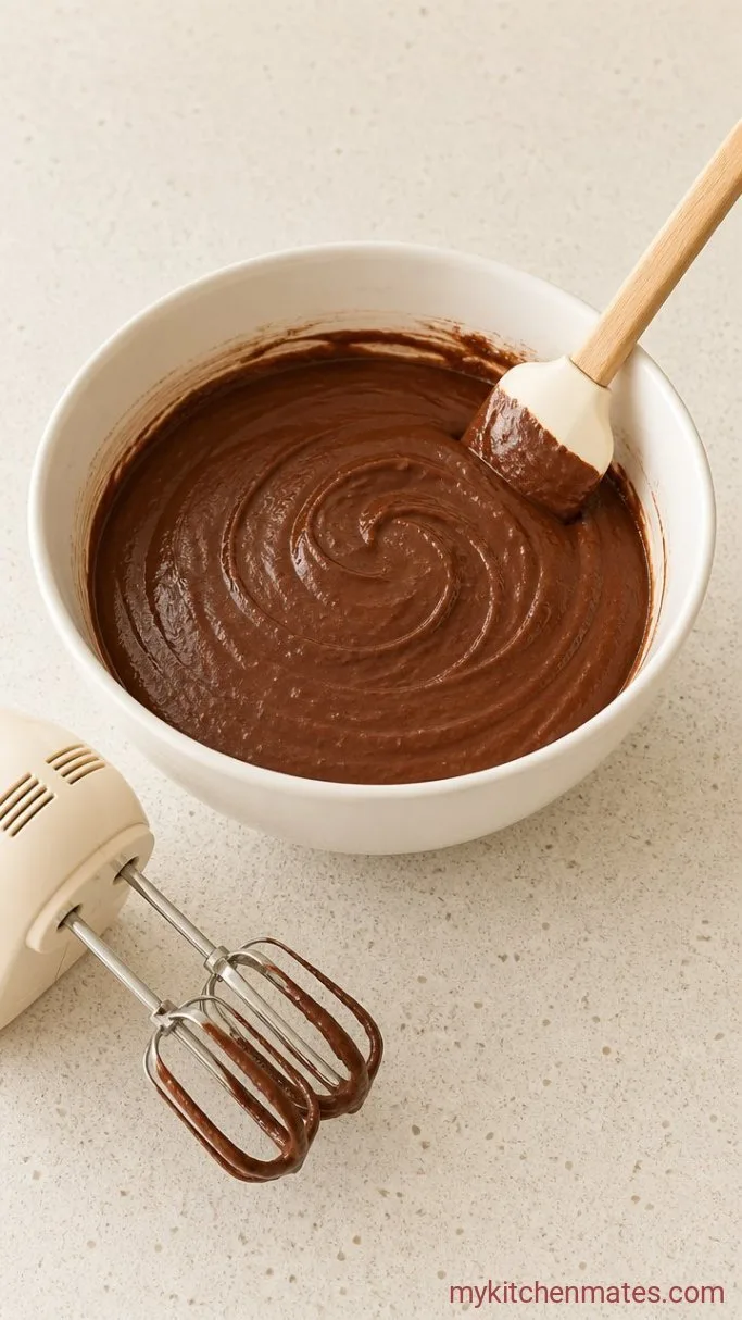 Kuromi Birthday Cake (Simple Frosting, Big Character) Step 1: Mix the Cake Batter