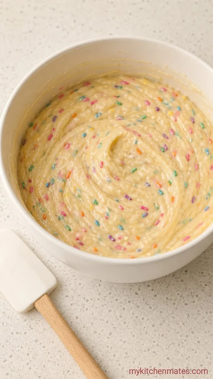 Cartoon Birthday Cake (with Funfetti Inside!) Step 1: Mix the Cake Batter