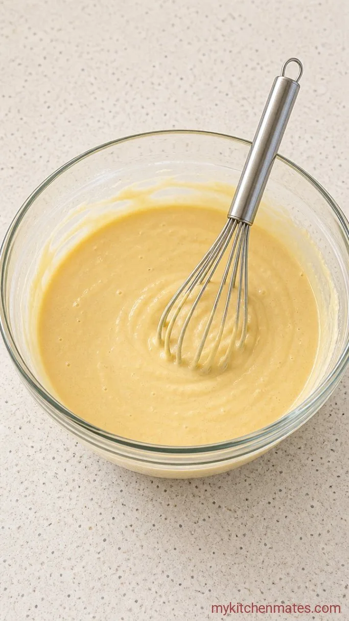 Fluffy Coconut Cream Cake with Coconut Cream Cheese Frosting Step 1: Mix the Cake Batter