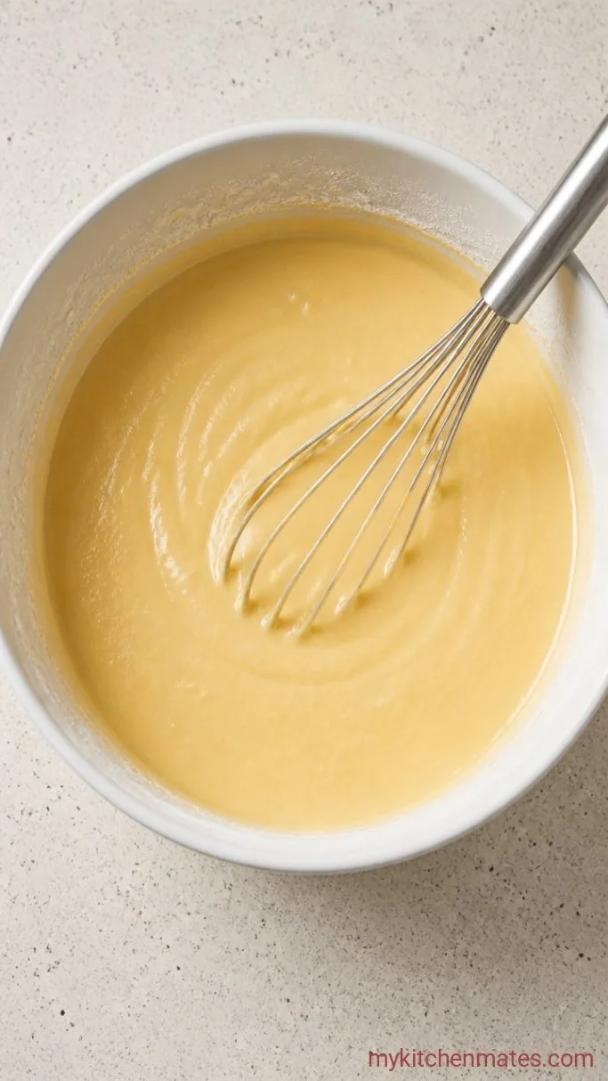 Coconut Birthday Cake Step 1: Mix the Cake Batter