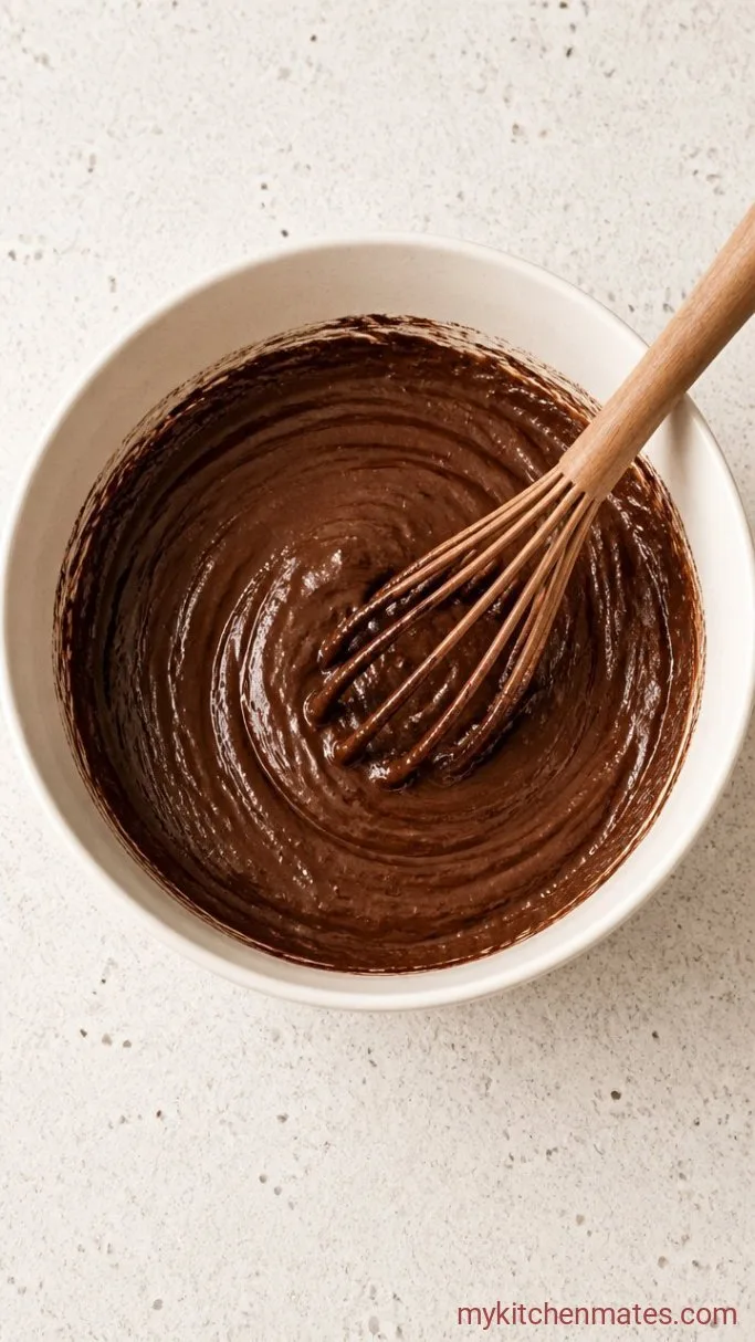 Classic German Chocolate Cake with Coconut-Pecan Frosting Step 1: Mix the Chocolate Batter
