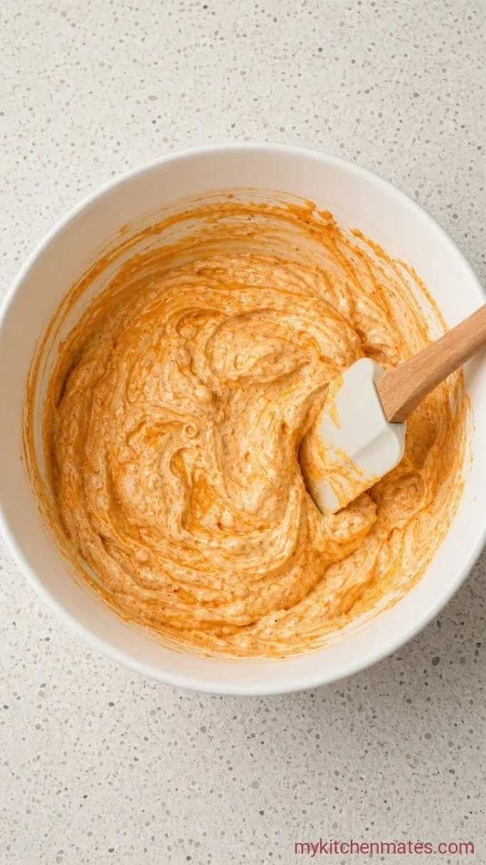 Vegan Buffalo Chicken Dip (Creamy, Jackfruit Style) Step 1: Mix the Creamy Base