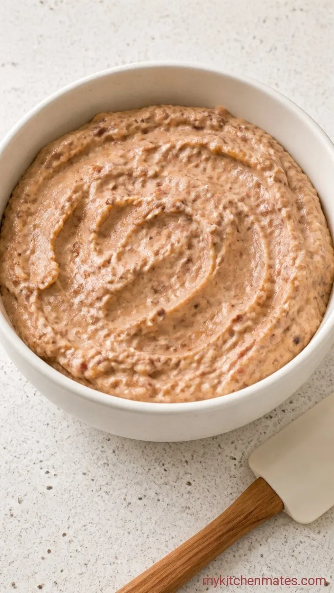 Cheesy Refried Bean Dip Ready in 30 Minutes Step 1: Mix the Creamy Base
