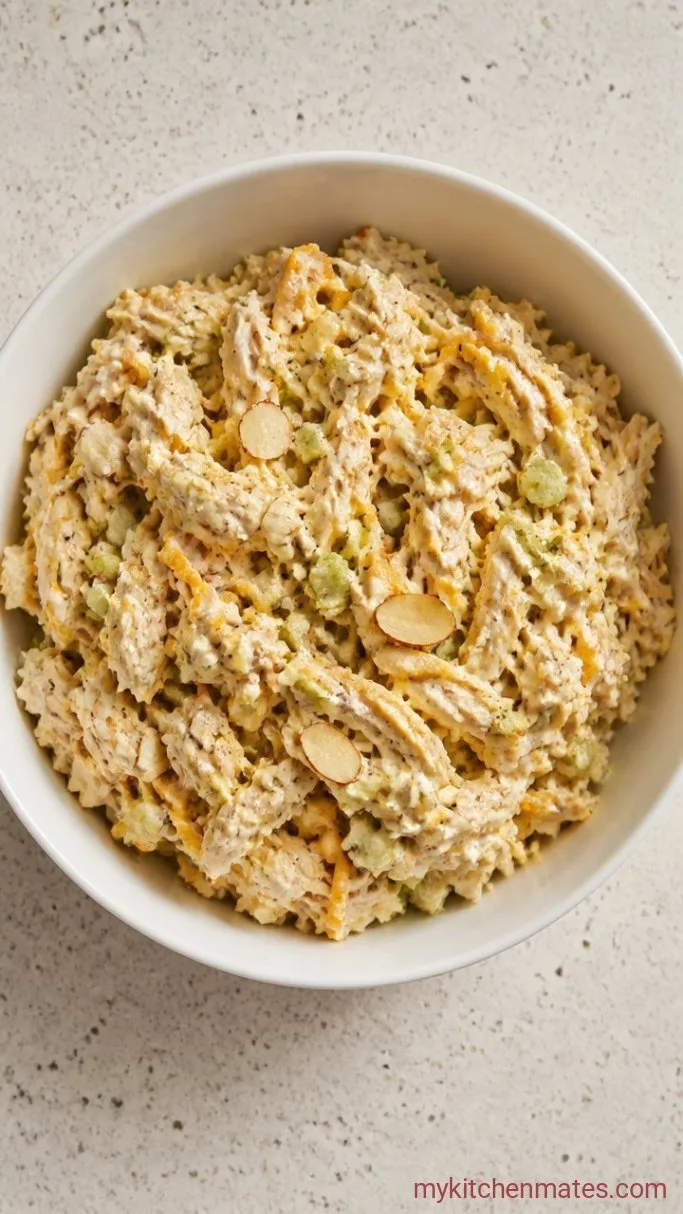 Baked Hot Chicken Salad with Crunchy Potato Chip Topping Step 1: Mix the Creamy Chicken Filling