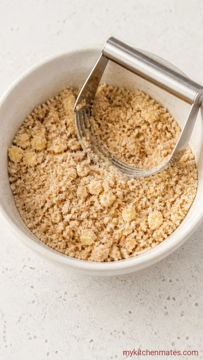 Bakery-Style Blueberry Crumble Muffins Step 1: Mix the Crumble Topping