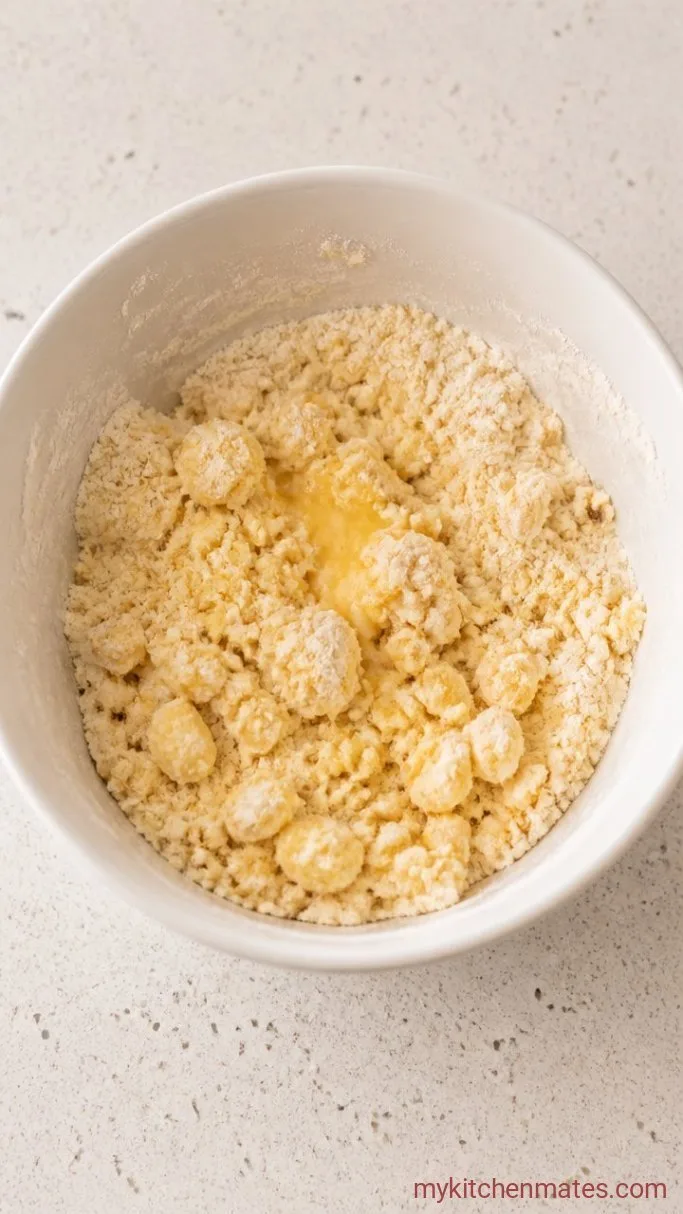 Mini Pecan Pies (The No-Roll Press-In Crust) Step 1: Mix the Crust Dough