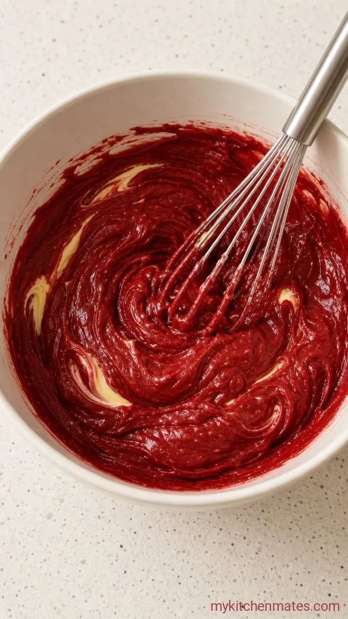 Easy Red Velvet Cupcakes from Cake Mix Step 1: Mix the Cupcake Batter