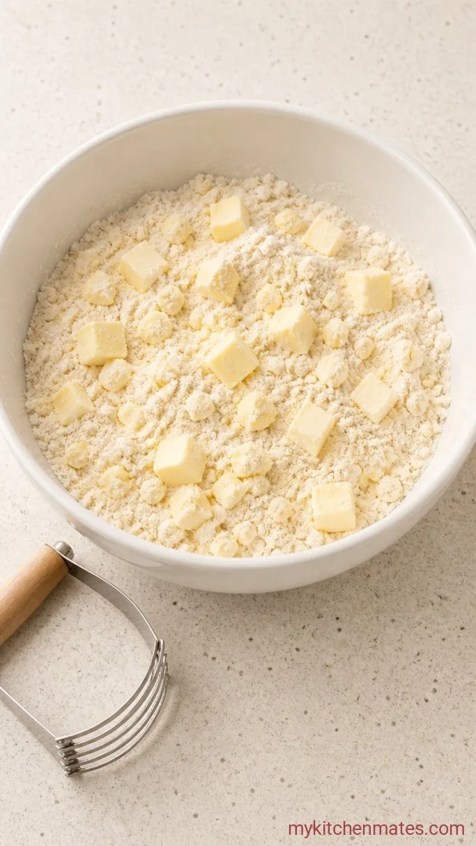 Apple Pear Pie with a Flaky Butter Crust Step 1: Mix the Double Crust Dough
