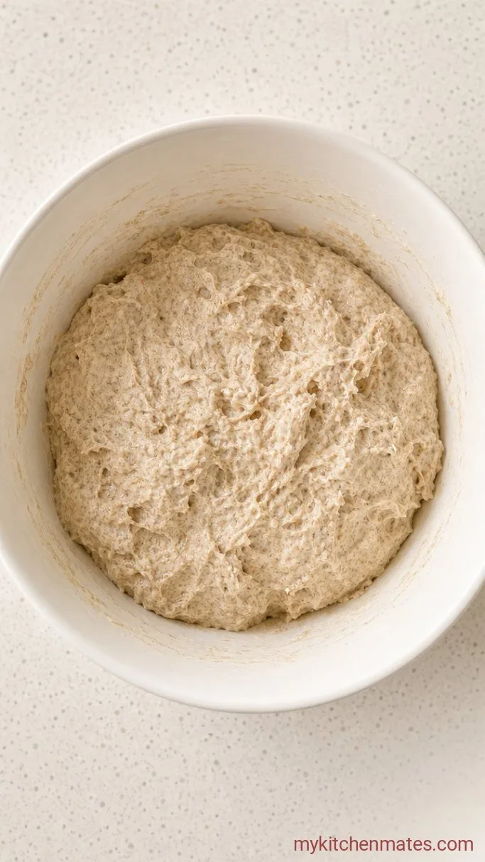 No-Knead Rye Sourdough Bread Step 1: Mix the Dough and Autolyse