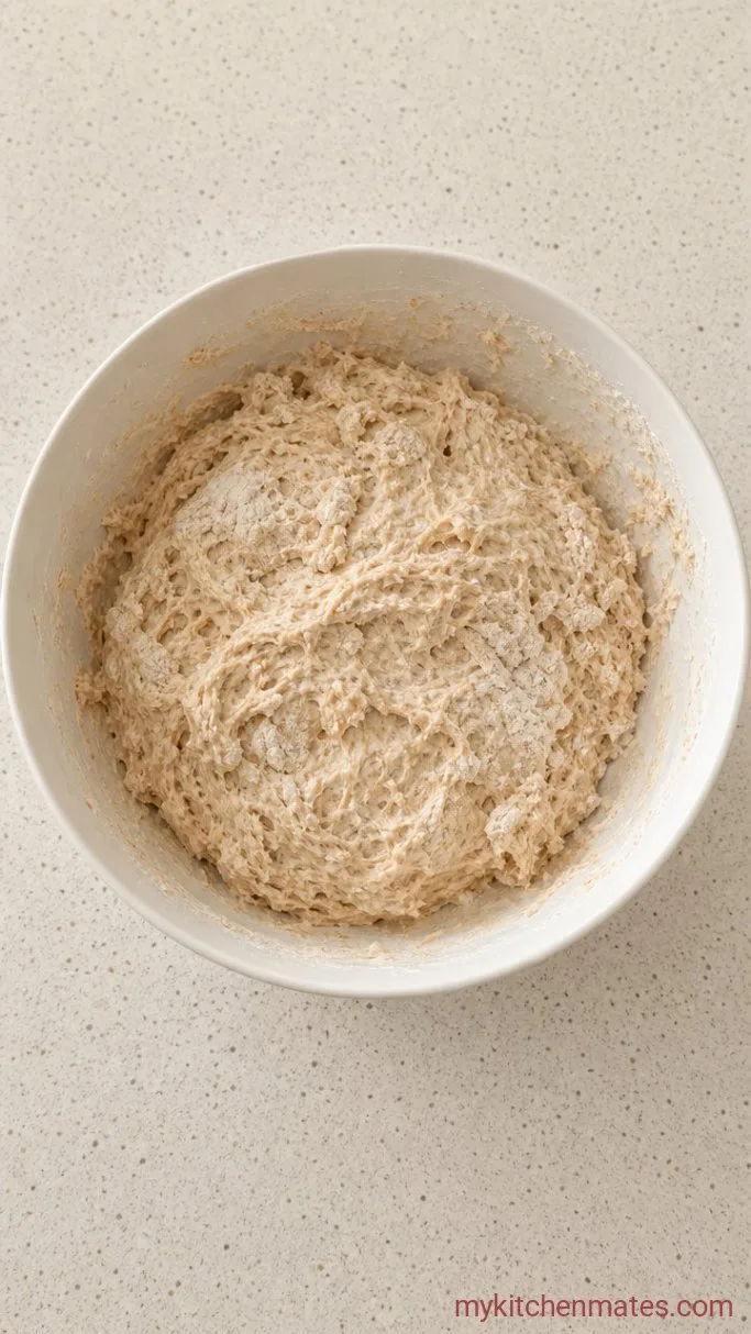 No-Knead High Hydration Sourdough Bread Step 1: Mix the Dough