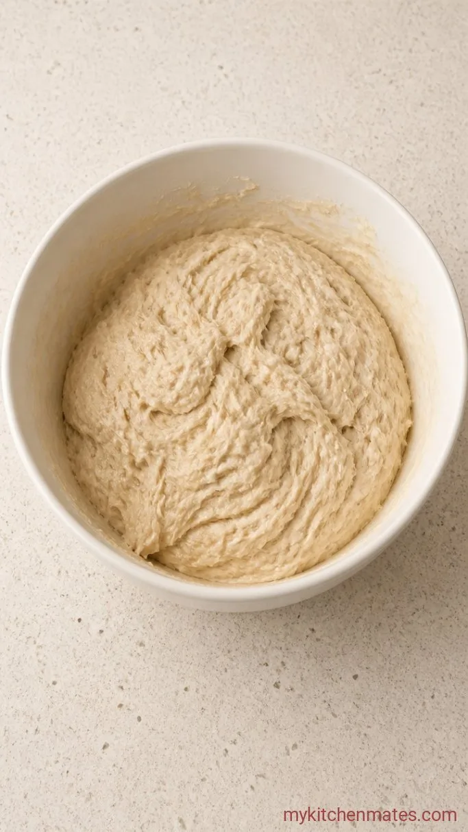 Painted Sourdough Bread with Flour Paste Designs Step 1: Mix the Dough