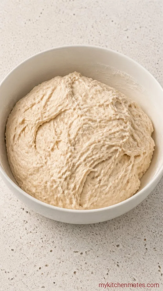 Strawberry Sourdough Bread with a Jammy Swirl Step 1: Mix the Dough