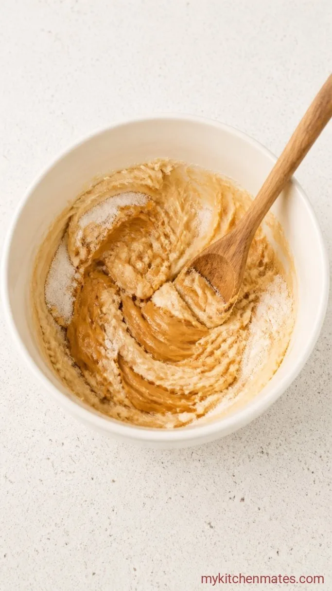 3-Ingredient Air Fryer Peanut Butter Cookies Step 1: Mix the Dough