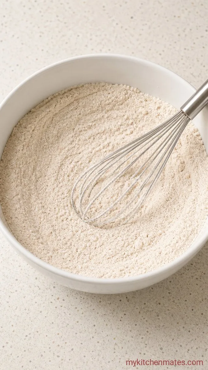Moist Spiced Carrot Bundt Cake with Cream Cheese Glaze Step 1: Mix the dry ingredients