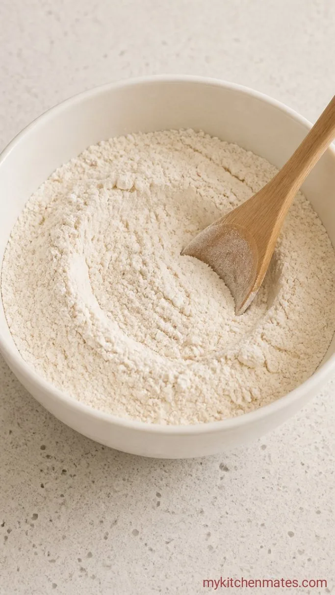 Chocolate Chip Sour Cream Bundt Cake Step 1: Mix the Dry Ingredients
