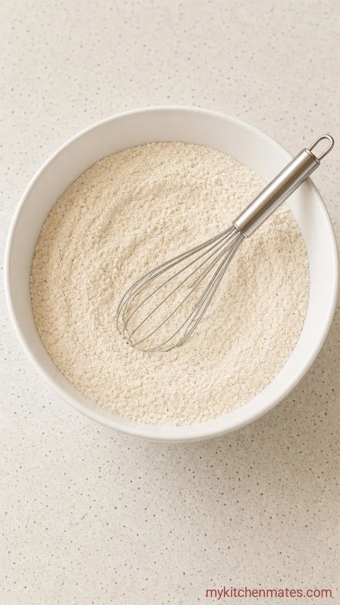Moist Cranberry Orange Loaf Cake Step 1: Mix the Dry Ingredients