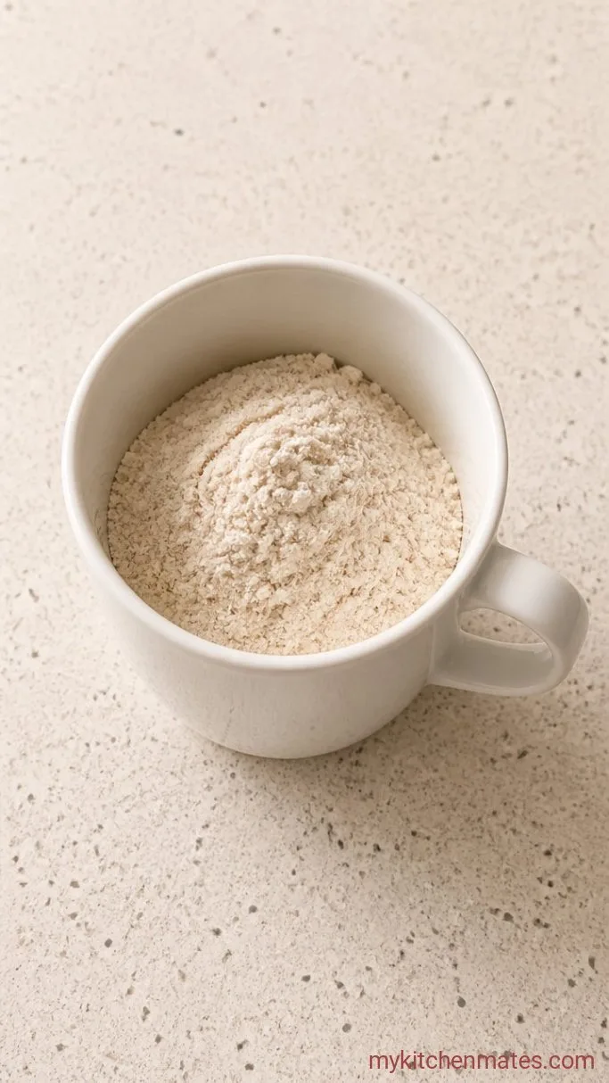 5-Minute Chocolate Chip Cookie Dough Mug Cake Step 1: Mix the Dry Ingredients