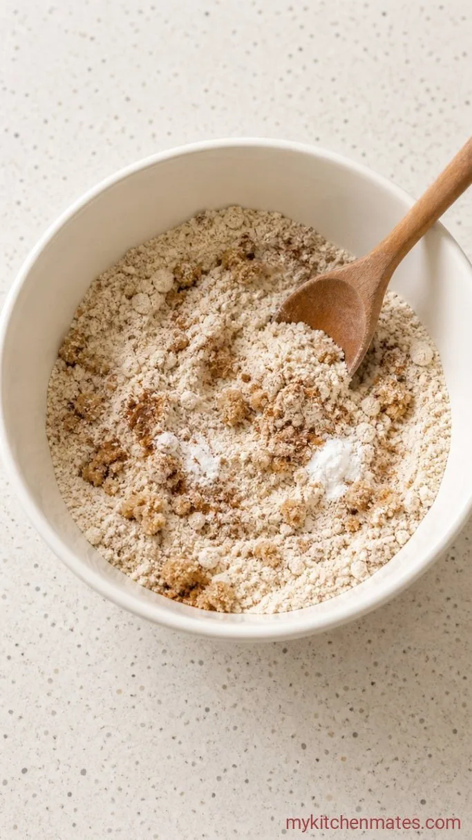 Fluffy Gluten Free Pumpkin Pancakes Step 1: Mix the Dry Ingredients