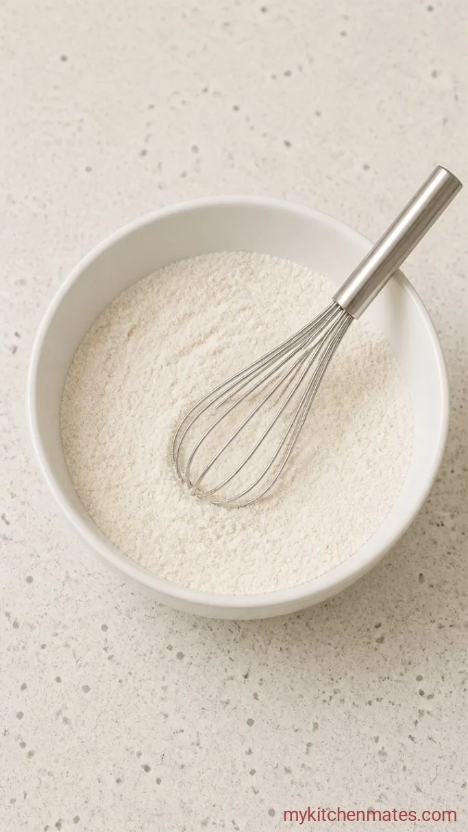 Rose Bento Cake for One Step 1: Mix the Dry Ingredients