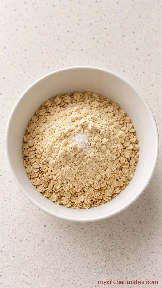 No-Bake Monster Cookie Protein Balls Step 1: Mix the Dry Ingredients