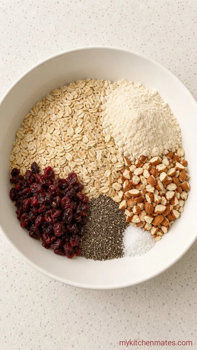 Easy High Protein Granola Bars (No Chalky Taste) Step 1: Mix the Dry Ingredients
