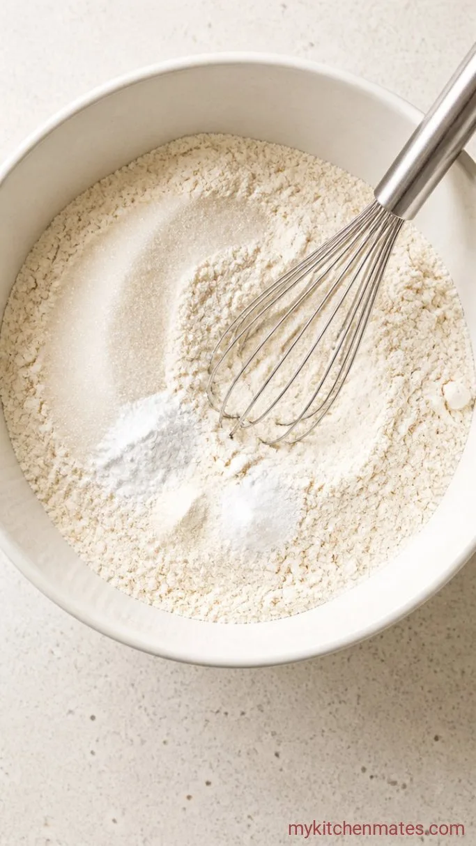 Bakery-Style Chocolate Chip Muffins Step 1: Mix the Dry Ingredients